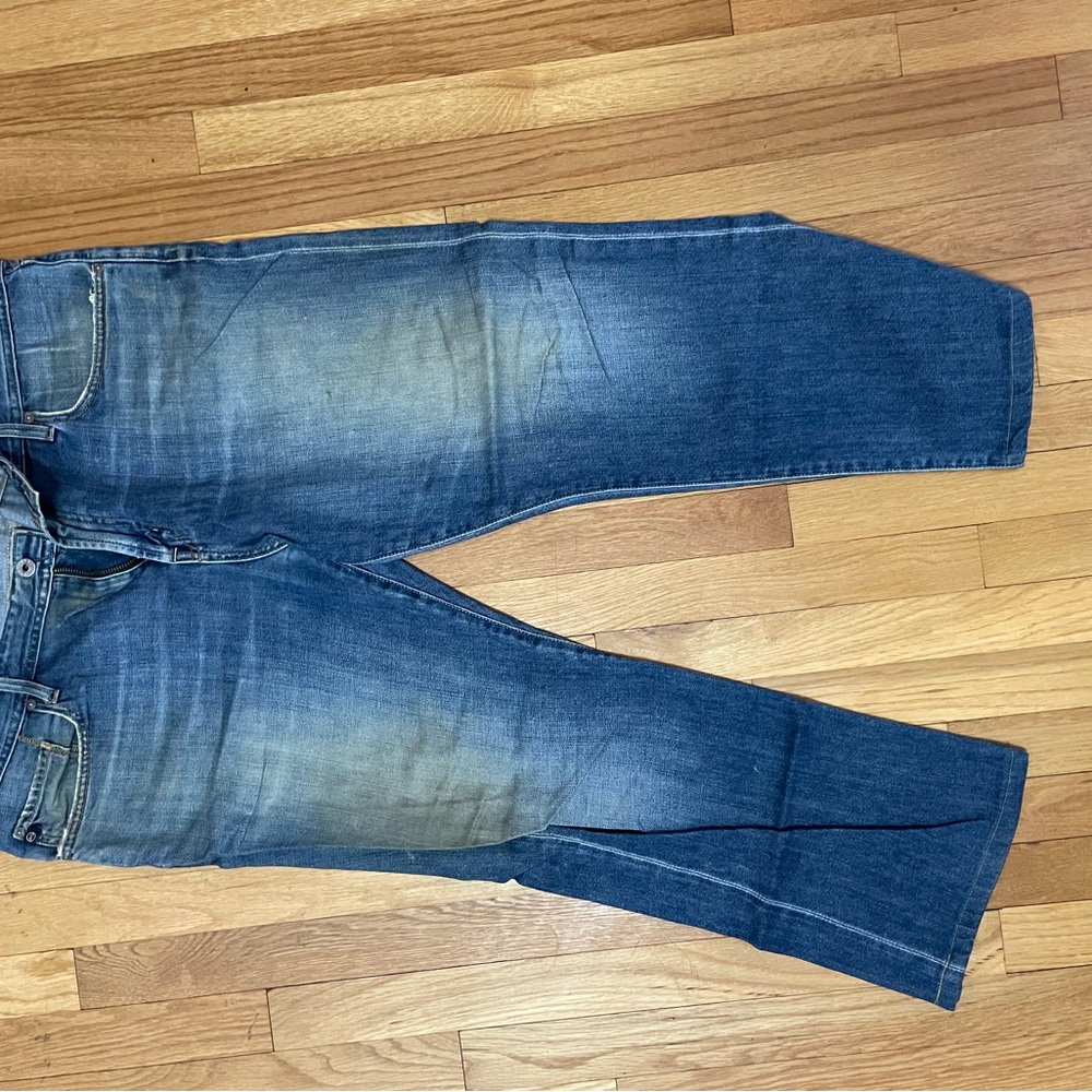 Ag Adriano Goldschmied Blue Straight Jeans Classic Denim
